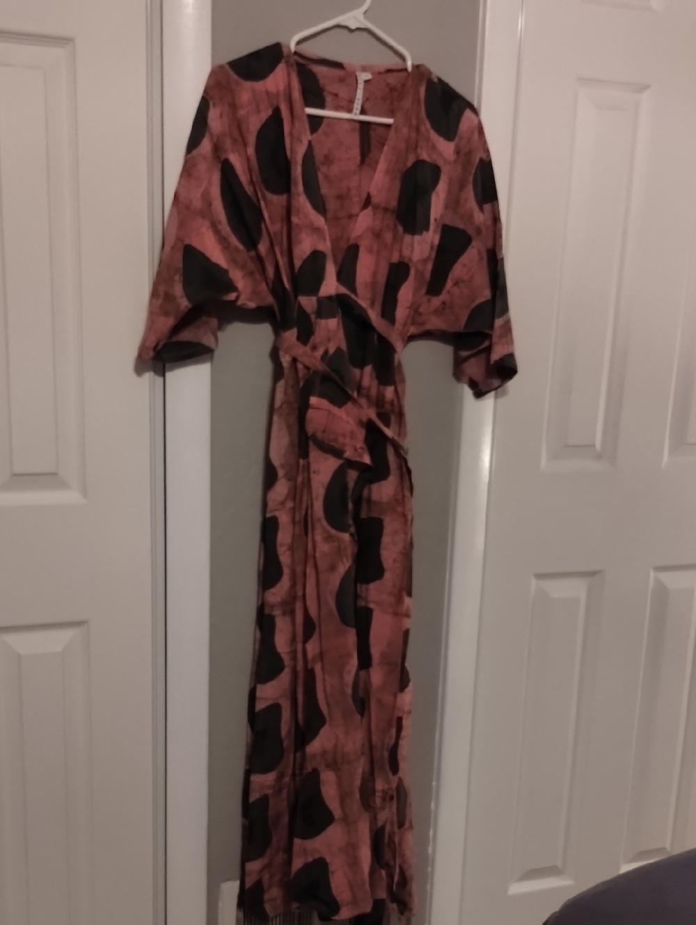 Osei Duro Hand Batiked Letsa Wrap Dress NWOT M Made In Africa